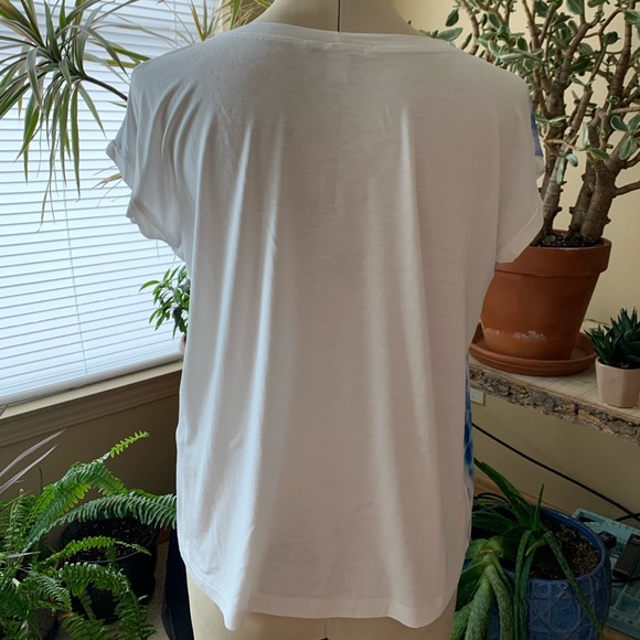 White and Blue tie-dye top - Picture 2 of 3